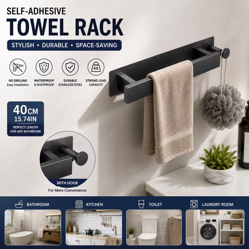 Porte serviette mural - 40, cm