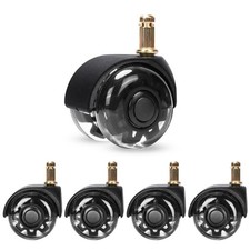 Belle Vous Lot de 5 Roulettes de Remplacement pour Chaises de Bureau - Roulettes