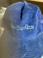Daniels Vintage Cordouroy Blue Four Star Pizza Cap Unique One Of A Kind 