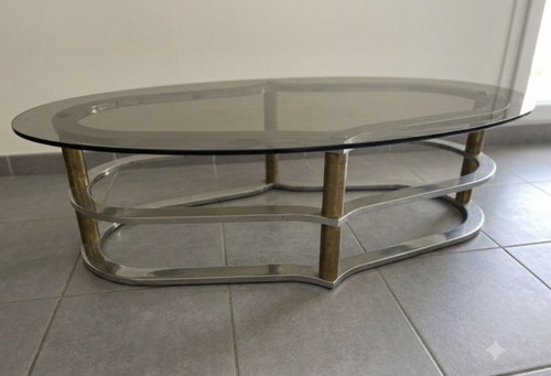 Table basse ovale - ovale, vintage