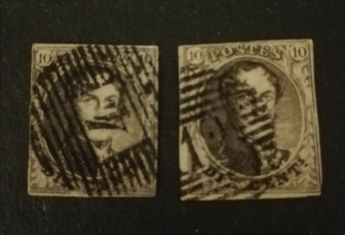 Vieux timbres belge - 2, 1849