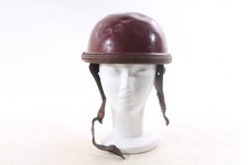 Ancien Casque En Aluminium Vintage Rétro Pour Moto Taille Environ 55 Vers 1930