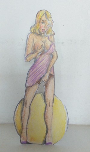 Dessin érotique aux - , crayons