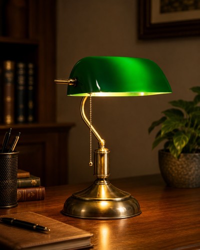 Lampe bureau verte vintage - de,