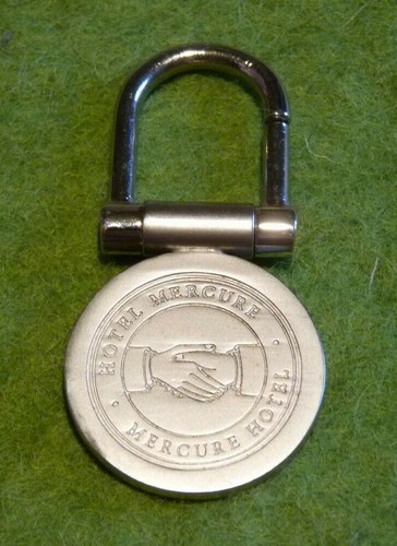 Very rare steel keychain - , hotel