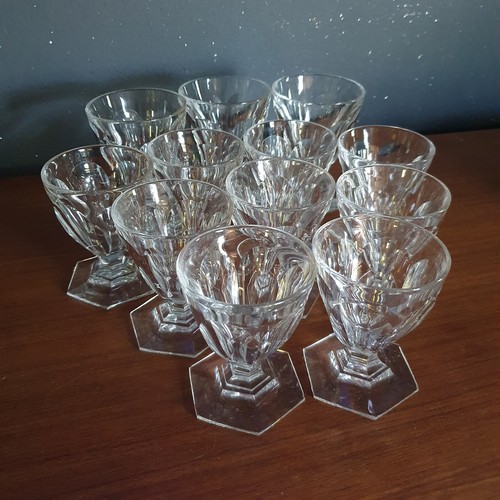 Lot verres cristal - de, en