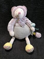 Doudou peluche souris violette Les pachats Moulin Roty Etat Neuf
