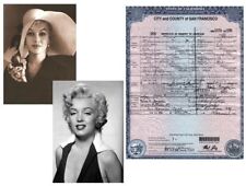 RARE Marilyn Monroe MARRIAGE CERTIFICATE to Joe Dimaggio + 2 Great PHOTOS, 1954