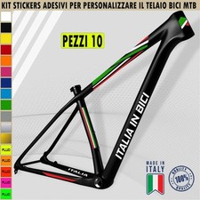 Kit 10 autocollants cadre de vélo UNIVERSELS protection VTT ITALIE VÉLO 2396