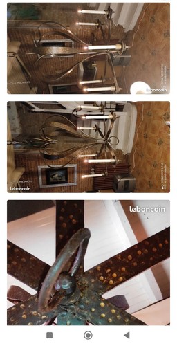 Lustre ancien fer - en, forger.