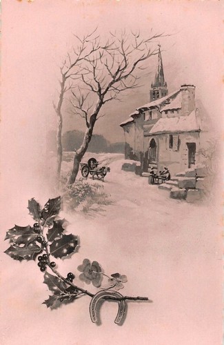 Cpa fantaisie fer à cheval - fantaisie,