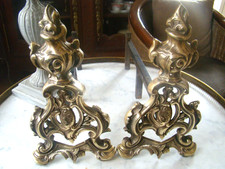 PAIRE DE CHENETS FIN XIX