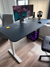 IKEA Bekant Sit/Stand Desk 63x32 – Blue, Adjustable Height, Office Workstation