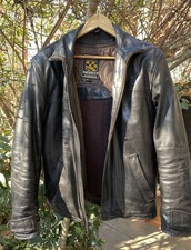 Blouson cuir moto noir