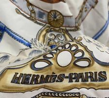 Hermes Paris Red Chevaix De Traint Silk Scarf 90 Carre