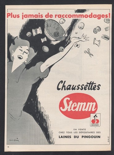 Publicité 1953 textile - publicité,