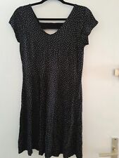 Robe noire imprimée, courte, taille 38