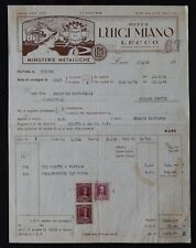 LECCO Invoice 1948 LUIGI MIANO Illustrated Metal Timer Billhead 126