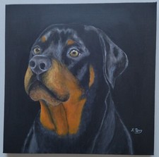 TABLEAU CHIEN ROTTWEILER