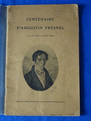Centenaire augustin fresnel - centenaire, d'augustin