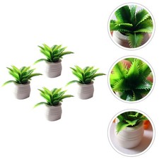  4 Pcs Plantes Artificielles En Pot Bonsai Mini Accessoires De Maison