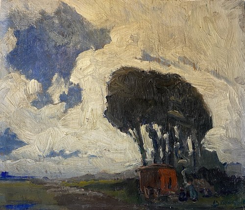 Peinture huile sur - , panneau