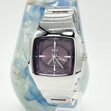 Montre Homme SEIKO KINETIC Automatique 5M45-5A00 Argent Violet Mode Montre