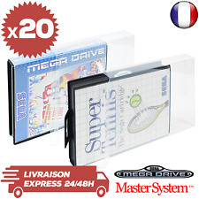 20 Boitiers de Protection Crystal Box Jeux Megadrive & Master System MD 0,3 mm