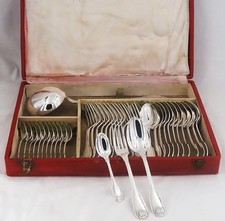 Christofle Vendôme, housewife set of 37 pieces in silver metal, excellent condition.