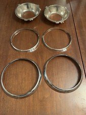 Jaguar MK2 240 340 Headlight Fittings Chrome Bezels