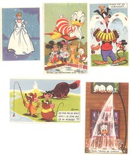 5 CHROMOS WALT DISNEY