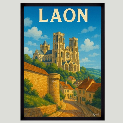 Affiche poster mural - mural, laon