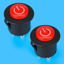 2x Red Power Button Switch