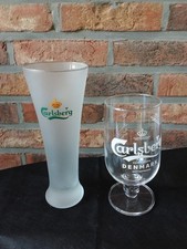  Superbe lot de 2 verre a bière carlsberg 
