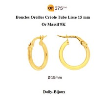 Boucles Oreilles Créole Tube