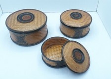 3 Boites Gigognes En Osier