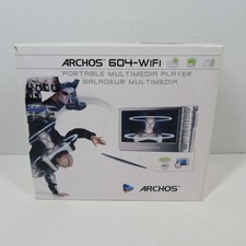 Archos 604 WiFi Silver (30 GB) Digital Media Player Bundle Cords Dock Case