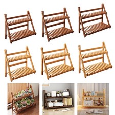 Étagère de rangement en bambou pour plantes, organiseur de bureau pour