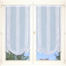 Paire de stores blancs en