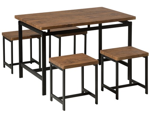 Beliani table 4 tabourets - beliani,