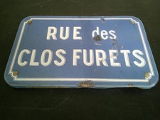 PLAQUE EMAILLE MARQUEE RUE DES