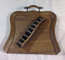 NICE WALNUT CRUMB PICKER WITH BRUSH