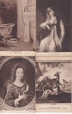 Lot of 4 old postcards postcards ROUEN museum paintings painters 5