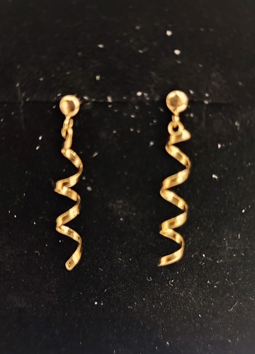 Boucles oreilles torsade or - ,