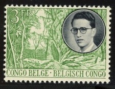 Belgium Congo 1955 Baudouin good stamp VF MNH. Catalog value : 9 €