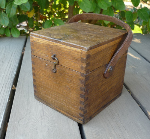 Boîte ancienne bois anse - ancienne, en