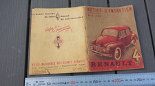Ancienne notice d'entretien RENAULT 4 CV 1950