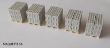 1/43 5 chargements parpaings sur palette quai chantier modélisme maquette camion