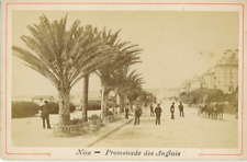 Jh. Viale, France, Nice, Promenade des anglais vintage albumen print, cab card