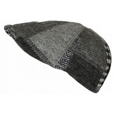 Béret Casquette Plate Grise Patchwork en Laine Style Anglais Landwel-Taille uni